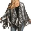 Aztec Fringe Poncho #46-2365