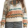 Aztec Fringe Sweater #46-2371