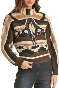 Longhorn Skull Sweater #46-2394