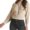 Rib Knit Cropped Sweater #46-2395