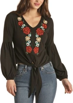 Embroidered Peasant Blouse #48T1190