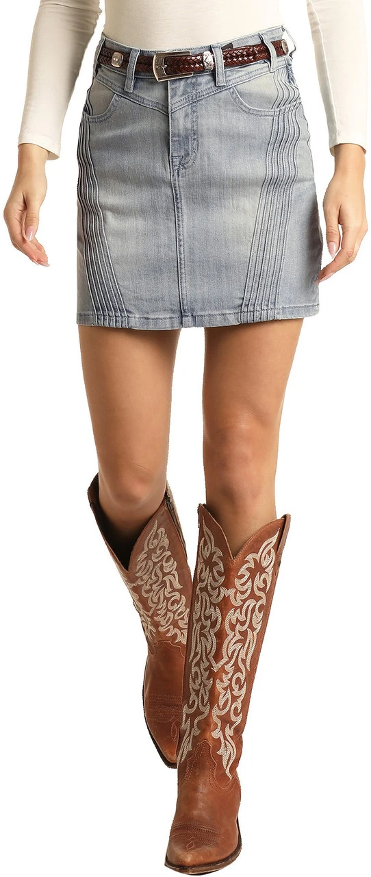 High Rise Denim Skirt #69H3701 1 High Rise Denim Skirt #69H3701