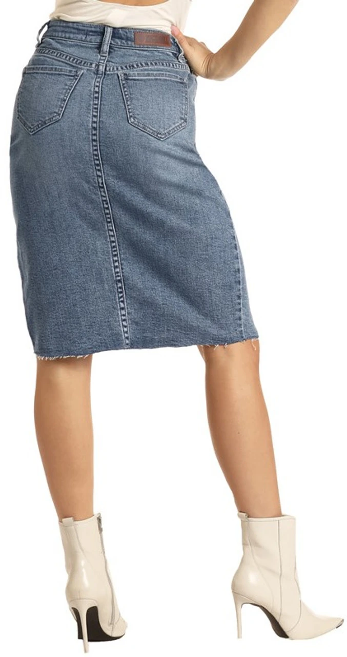 High Rise Extra Stretch Denim Skirt #69H3703 2 High Rise Extra Stretch Denim Skirt #69H3703 - Image 2