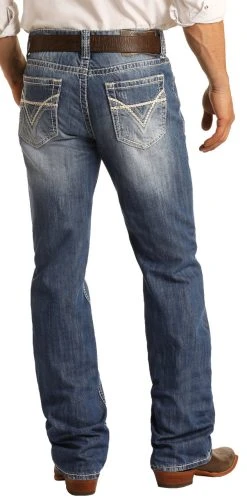 Relaxed Fit Straight Bootcut Jeans #M0S1612