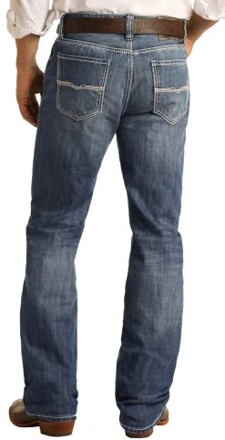 Relaxed Fit Straight Bootcut Jeans #M0S8553