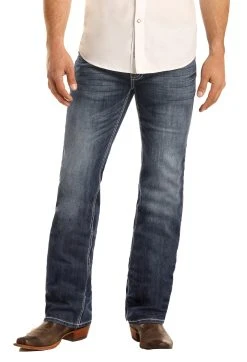 Regular Fit Stretch Straight Bootcut Jeans #M1P3473 -RodeoRave M1P3473 FRONT 300 46561.1604420501