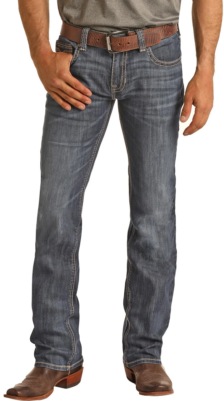 Regular Fit Stretch Straight Bootcut Jeans #M1P3578 2 Regular Fit Stretch Straight Bootcut Jeans #M1P3578 - Image 2