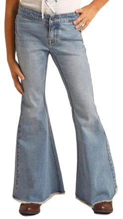 Extra Stretch Light Wash Pull-On Bell Bottoms