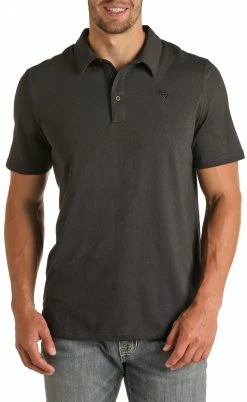 Rock & Roll Denim Black Performance Polo #P9P3071