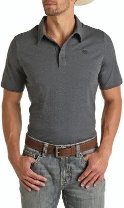 Rock & Roll Denim Blue Performance Polo #P9P3074