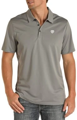 Rock & Roll Denim Grey Performance Polo #P9P8016
