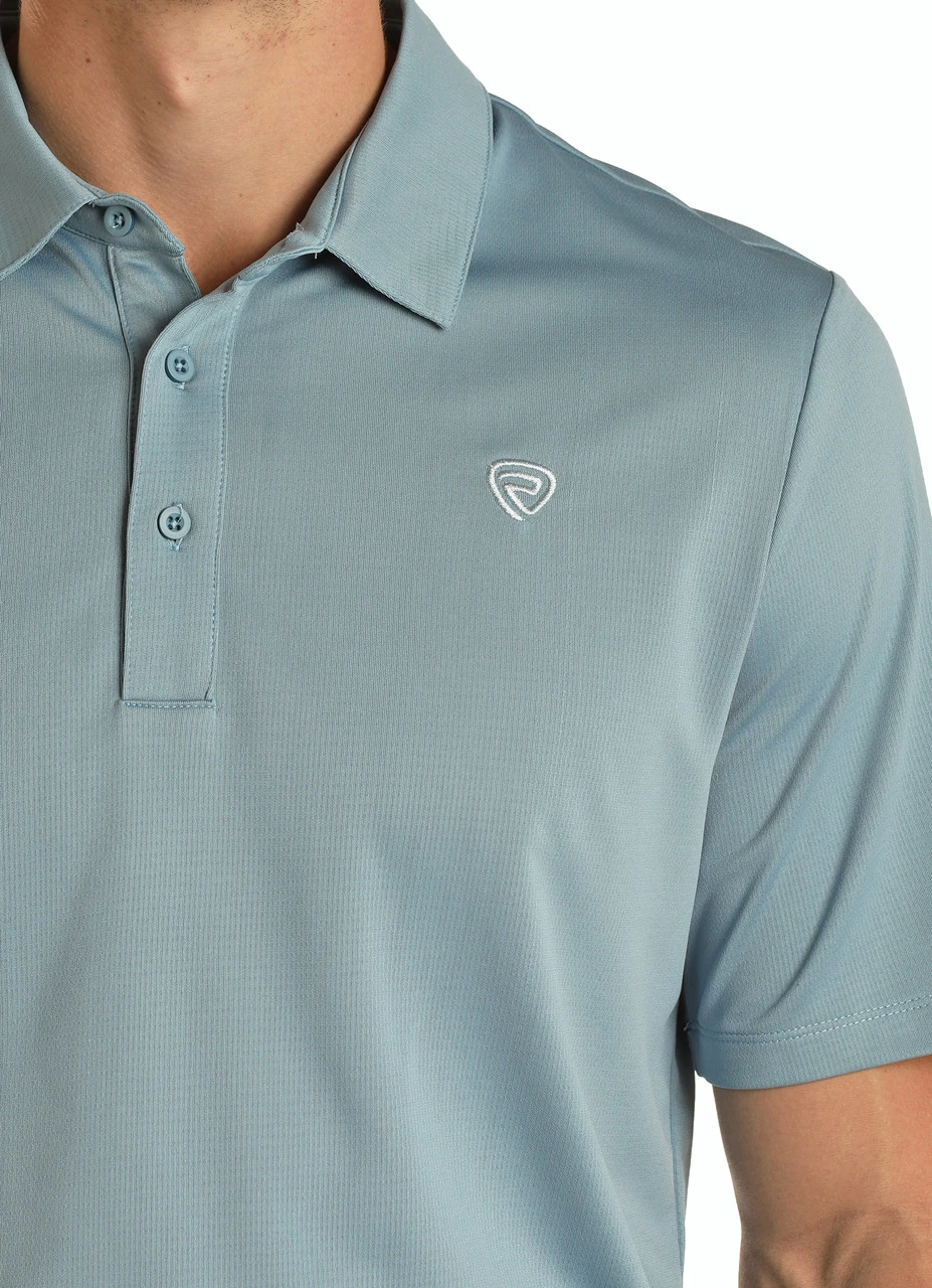 Rock & Roll Denim Blue Performance Polo #P9P8017 3 Rock & Roll Denim Blue Performance Polo #P9P8017 - Image 3