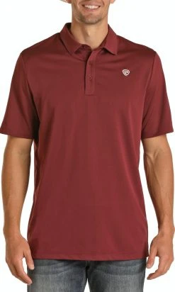 Rock & Roll Denim Red Performance Polo #P9P8020