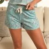 Turquoise Medallion Print Shorts
