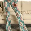 Multi-Colored Aztec Flare Loungewear Pant