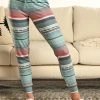 Turquoise And Rose Stripe Jogger