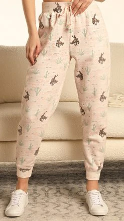 Desert & Horse Print Jogger Pant