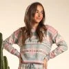 Powder Pink Aztec Hoodie
