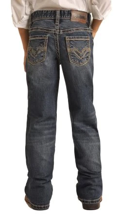 Relaxed Tapered Stretch Bootcut Jeans (RRBD0BR1IC)