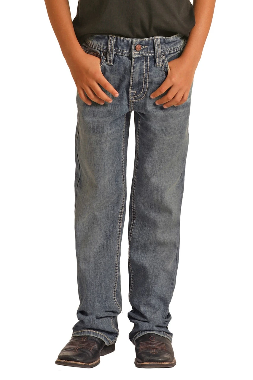 Relaxed Tapered Stretch Bootcut Jeans (RRBD0BR13S) 2 Relaxed Tapered Stretch Bootcut Jeans (RRBD0BR13S) - Image 2