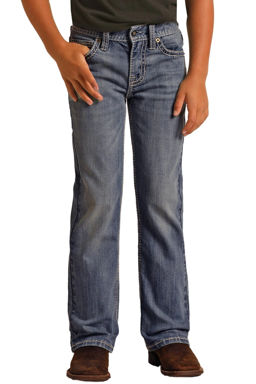 Relaxed Tapered Stretch Bootcut Jeans (RRBD0BR145) 2 Relaxed Tapered Stretch Bootcut Jeans (RRBD0BR145) - Image 2