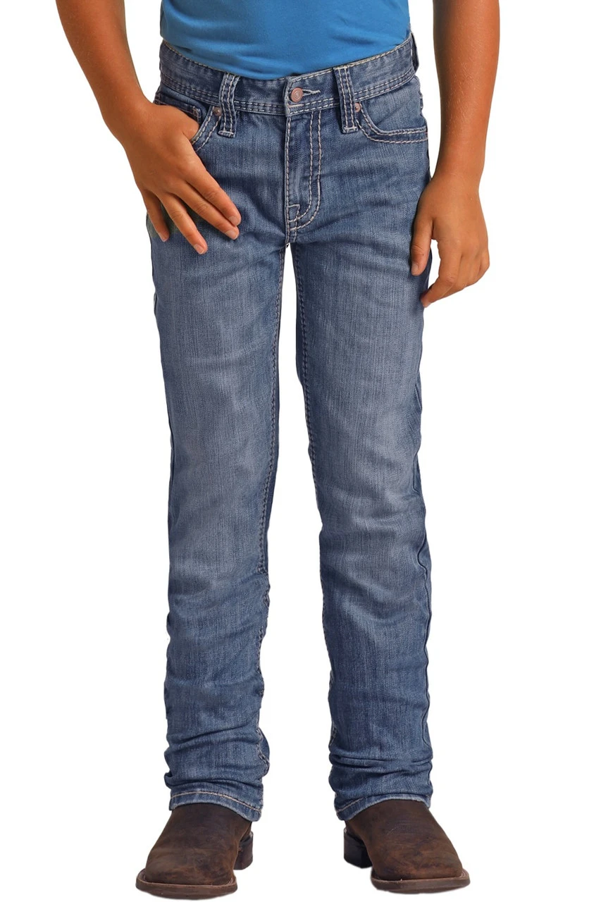 Slim Fit Stretch Straight Bootcut Jeans (RRBD1RR14A) 2 Slim Fit Stretch Straight Bootcut Jeans (RRBD1RR14A) - Image 2