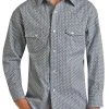 Geo Pattern Long Sleeve Snap Shirt (RRBSOSR0PN)
