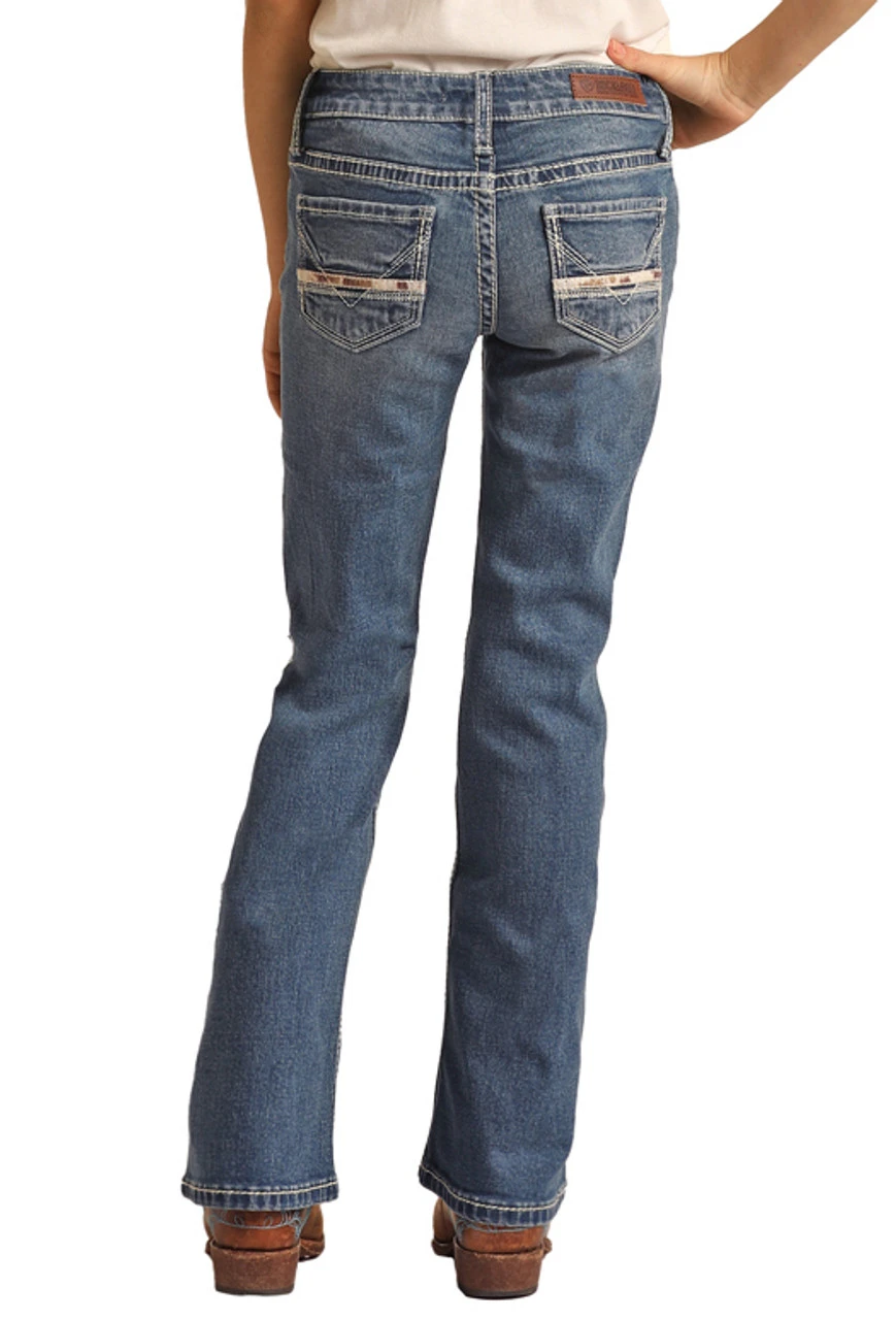 Mide Rise Extra Stretch Bootcut Jeans (RRGD4MR108) 1 Mide Rise Extra Stretch Bootcut Jeans (RRGD4MR108)