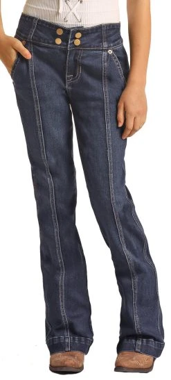 Extra Stretch Sailor Button Trousers