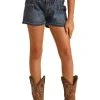 Mid Rise Extra Stretch Denim Shorts (RRGD68R0SB)
