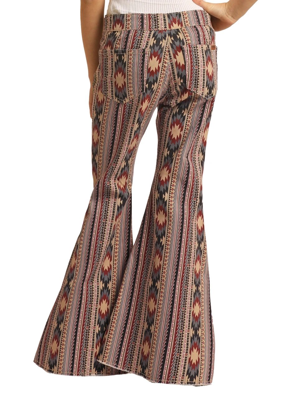 Extra Stretch Aztec Print Bell Bottoms 3 Extra Stretch Aztec Print Bell Bottoms - Image 3