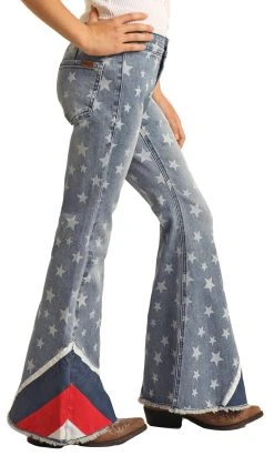 Extra Stretch Americana Pull-On Bell Bottoms