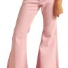 Extra Stretch Pink Pull-On Bell Bottoms