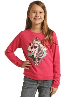 Rainbow Horse Graphic Pullover