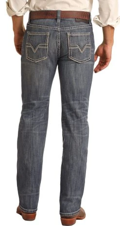 Regular Fit Ladder And Rope Stitch Bootcut Jeans