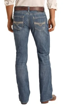 Regular Fit Stretch Straight Bootcut Jeans (RRMD0PR147)
