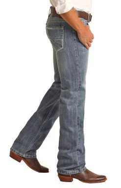 Regular Fit Small V Bootcut Jeans -RodeoRave RRMD0PRZSJ AZ 22977.1650473267