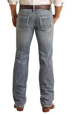Regular Fit Small V Bootcut Jeans