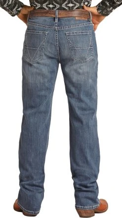 Vintage '46 Dale Brisby Relaxed Fit Large V Stretch Bootcut Jeans