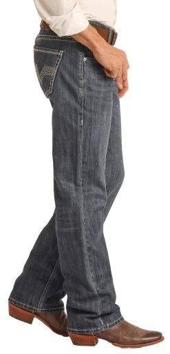 Relaxed Fit Raised Denim Medium Wash Straight Bootcut Jeans -RodeoRave RRMD0SR0L3 BZ 67158.1670355729