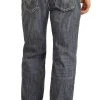 Relaxed Fit Raised Denim Medium Wash Straight Bootcut Jeans