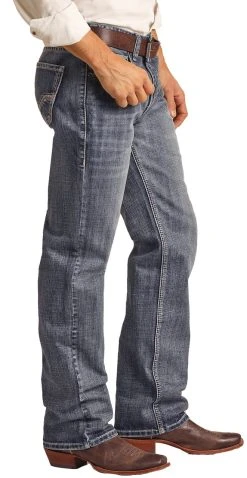 Relaxed Fit Ladder Stitch Medium Wash Straight Bootcut Jeans 5 Relaxed Fit Ladder Stitch Medium Wash Straight Bootcut Jeans -RodeoRave RRMD0SR0MG BZ 14520.1670356124