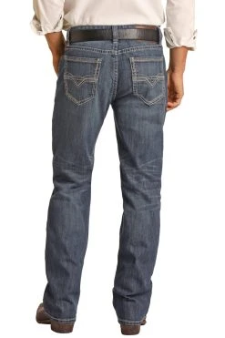 Relaxed Fit Stretch Straight Bootcut Jeans (RRMD0SR13T)