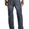 Relaxed Fit Straight Two Tone Stitch Bootcut Jeans