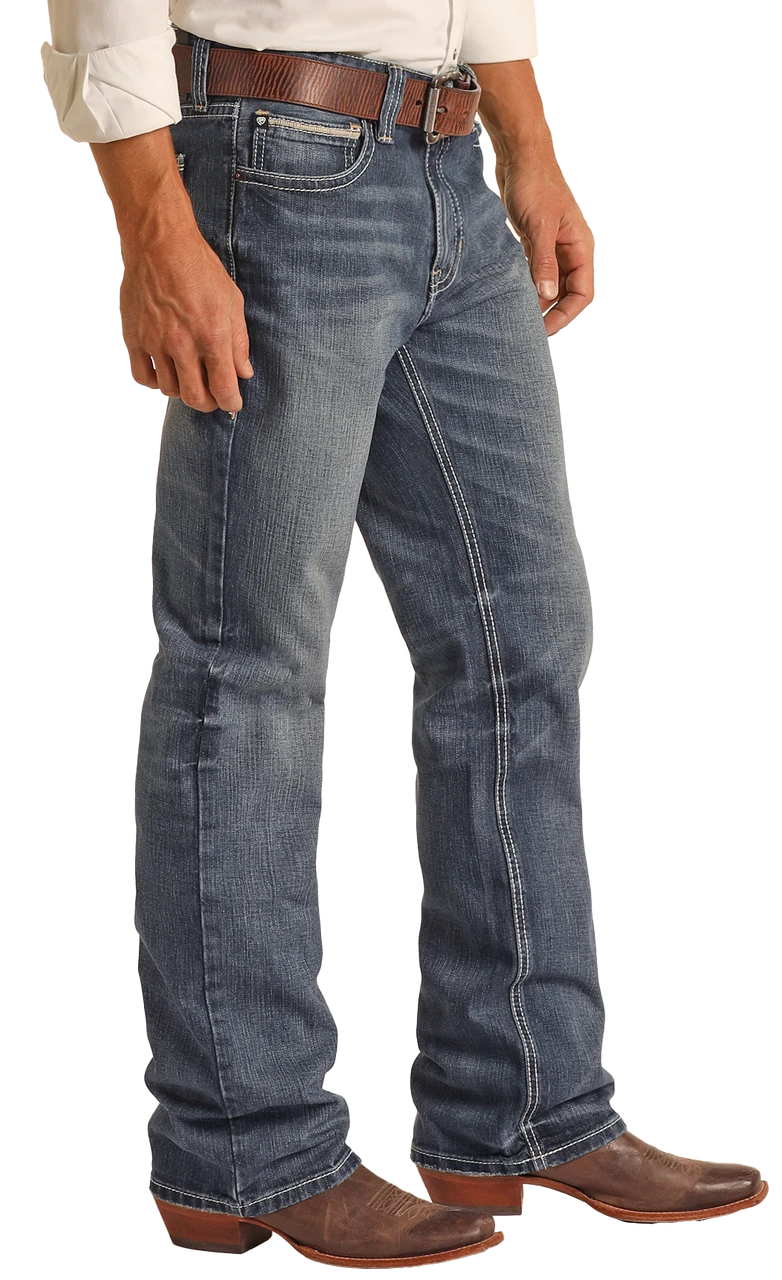 Relaxed Fit Raised V Straight Bootcut Jeans 2 Relaxed Fit Raised V Straight Bootcut Jeans - Image 2