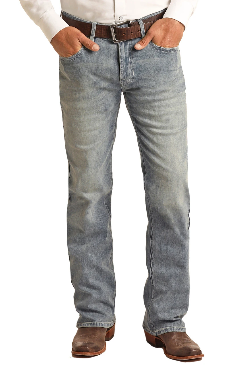 Vintage '46 Relaxed Fit Large V Stretch Straight Bootcut Jeans 2 Vintage '46 Relaxed Fit Large V Stretch Straight Bootcut Jeans - Image 2