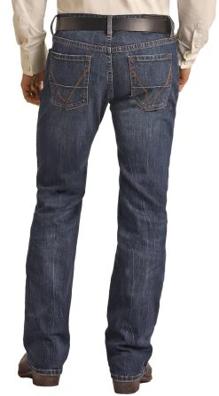 Vintage '46 Regular Fit Stretch Large V Straight Bootcut Jeans