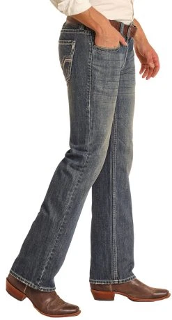 Regular Fit Rope Stitch V Straight Bootcut Jeans -RodeoRave RRMD1PR0LH BZ 60961.1670362251