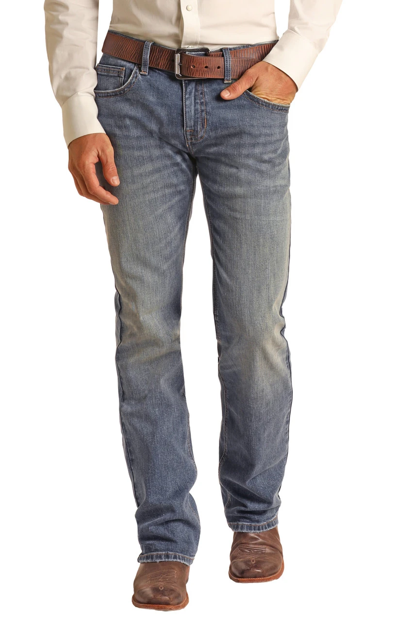 Vintage '46 Regular Fit Stretch Straight Bootcut Jeans (RRMD1PR12A) 2 Vintage '46 Regular Fit Stretch Straight Bootcut Jeans (RRMD1PR12A) - Image 2