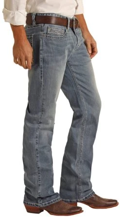 Regular Fit Stretch Ivory V Straight Bootcut Jeans -RodeoRave RRMD1PRYWN BZ 79859.1662084533
